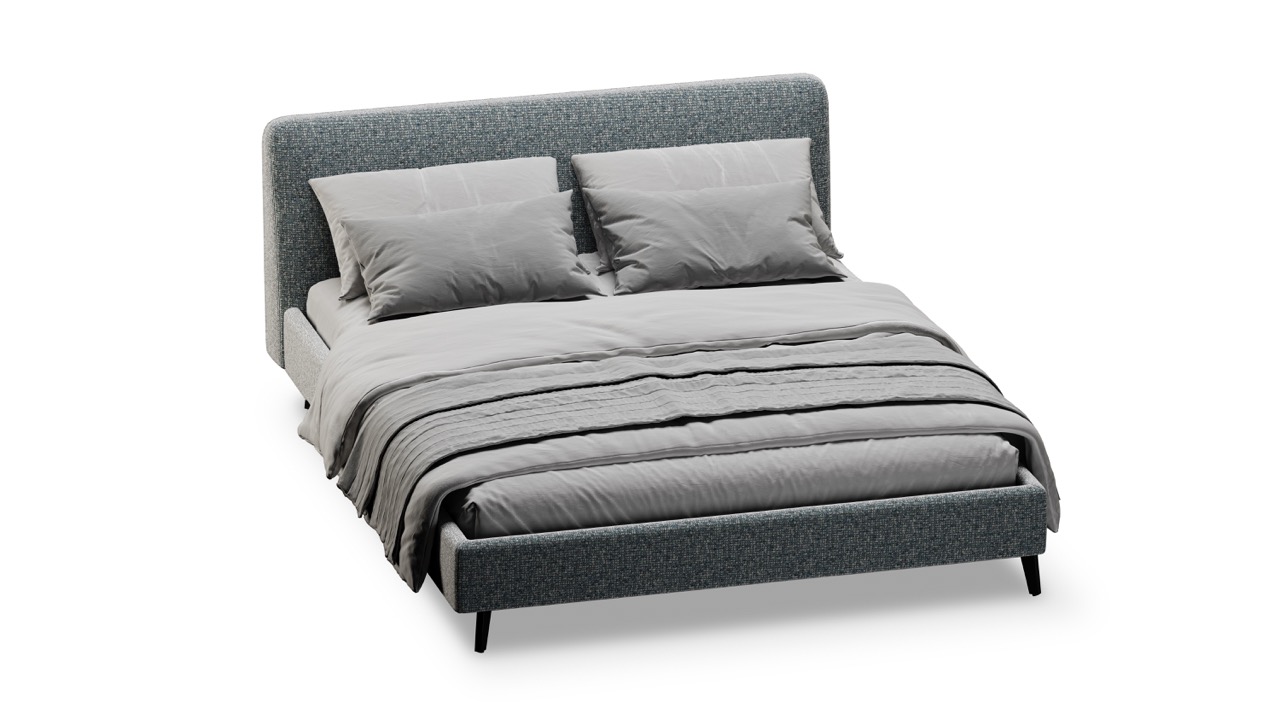 Кровать Симпл на ножках 120х200 рогожка Lotto 404