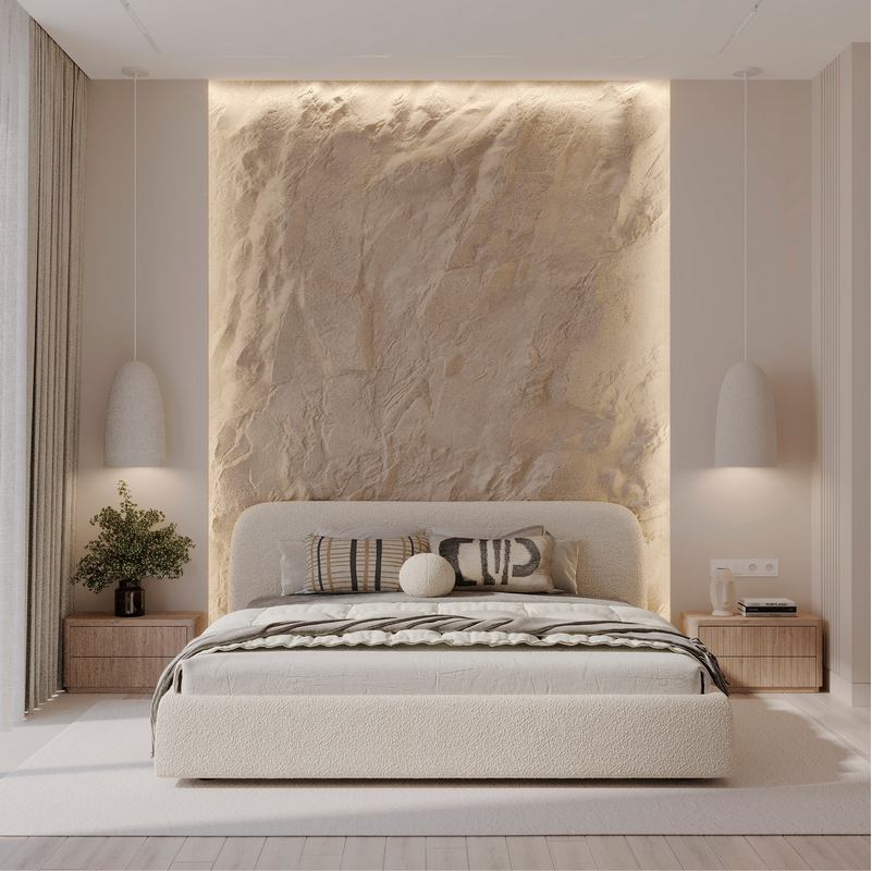 Кровать Лагом букле buckle white 1.6x2.0