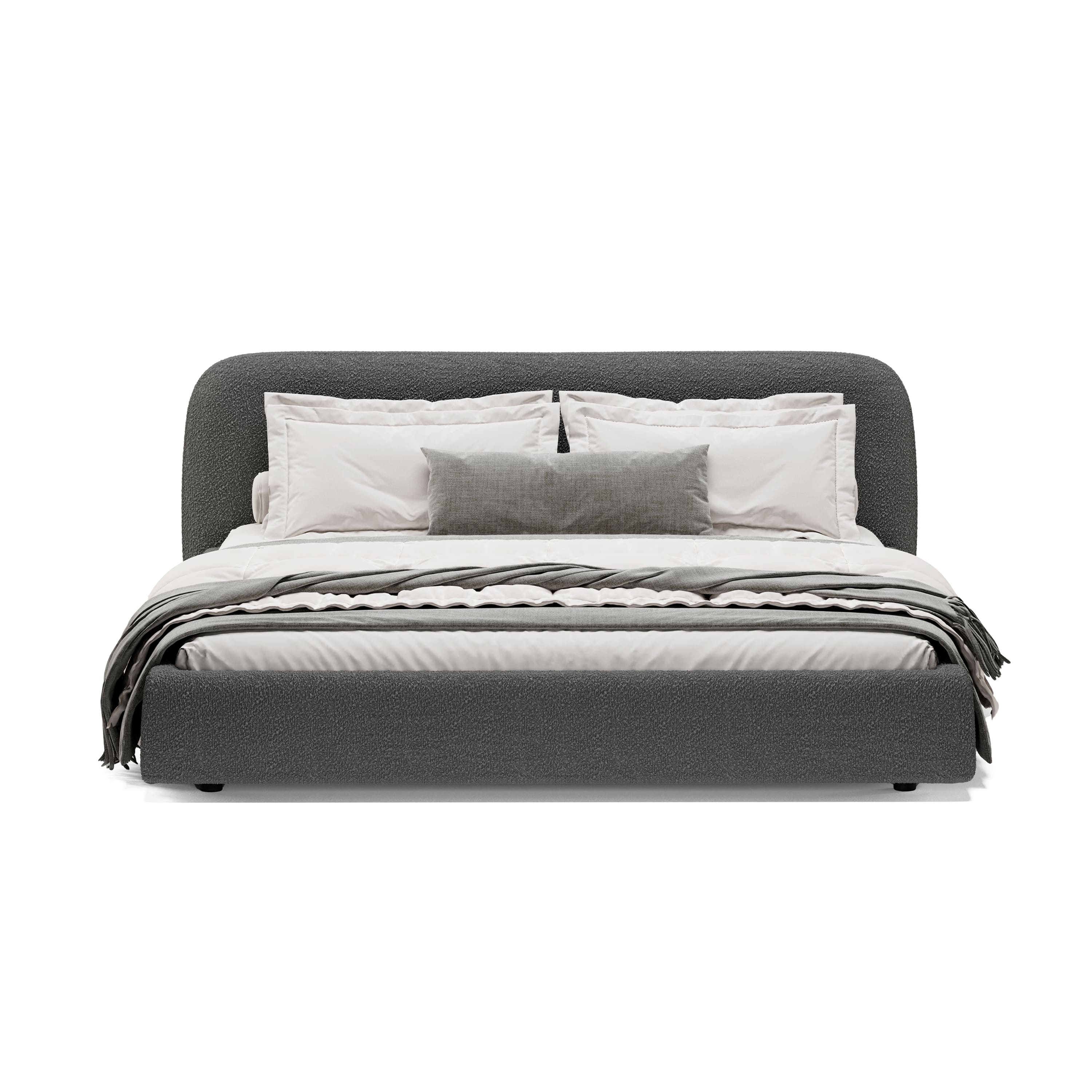 Кровать Лагом букле buckle dark grey 1.6х2.0